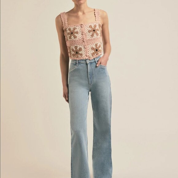 Favorite Daughter The Mischa Super High Rise Wide Leg Jeans Tahoe Wash Size 27 - Picture 14 of 15